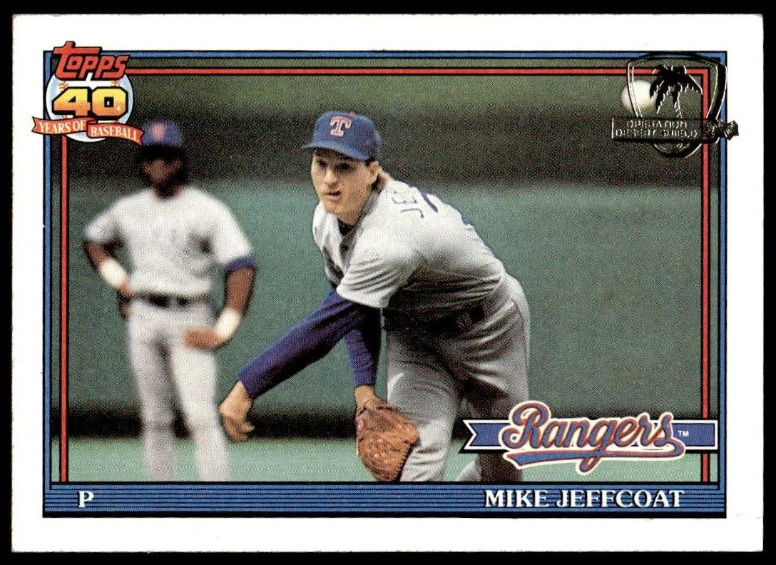 1991 Topps Baseball Mike Jeffcoat #244