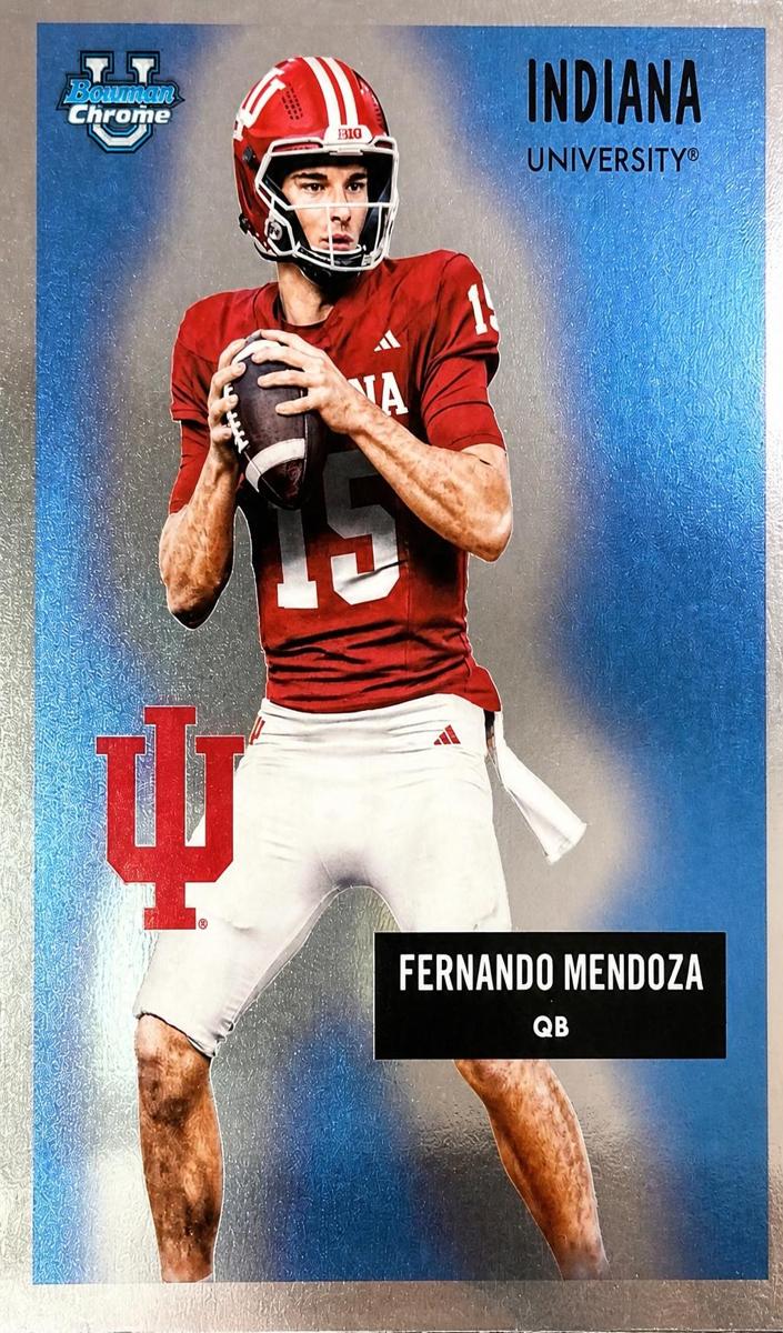2025 Bowman Chrome University Football Fernando Mendoza #55AV-19 PSA 9