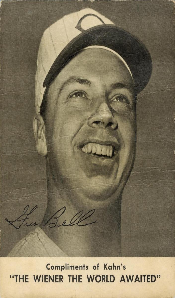 1960 Kahn's Wieners Baseball Gus Bell #NNO