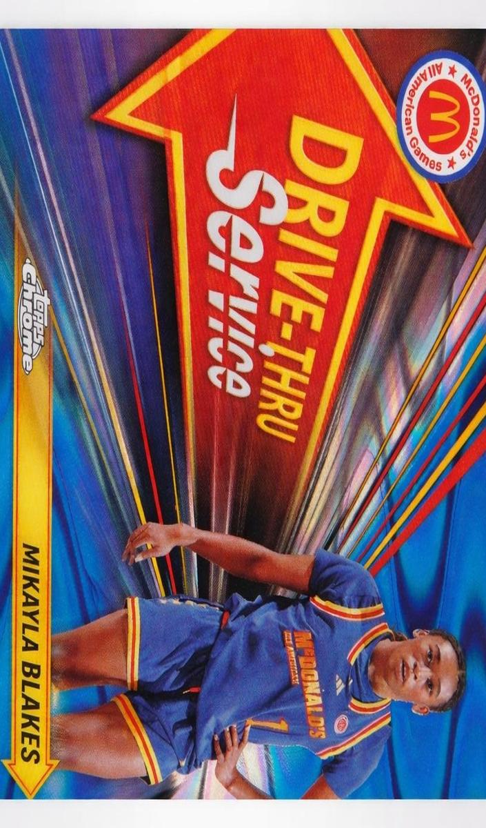 2024 Topps Chrome McDonald's All American Basketball Blue RayWave Refractor Mikayla Blakes #DTS-MIB