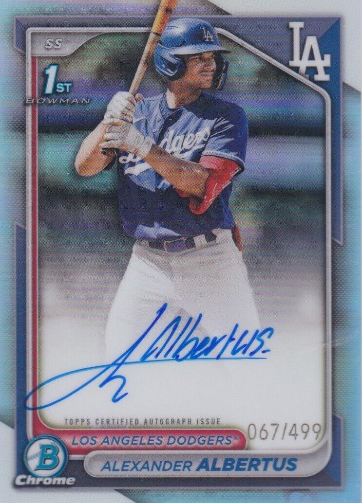 2024 Bowman Chrome Baseball Refractor Alexander Albertus #CPA-AAL