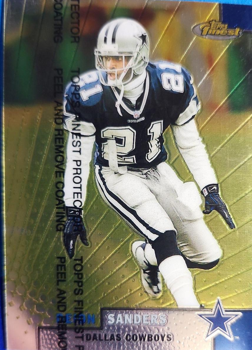 1999 Topps Finest Football Deion Sanders #55 PSA 10