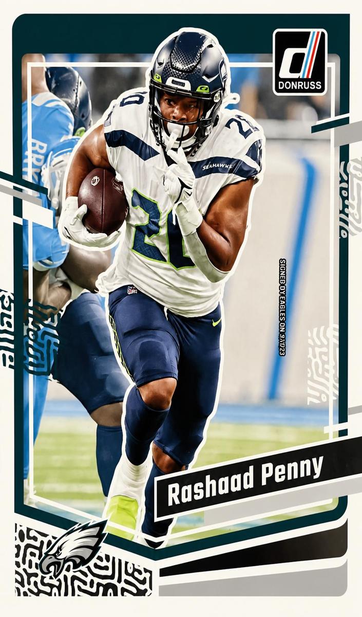 2023 Panini Donruss Football Aqueous Test Rashaad Penny #242