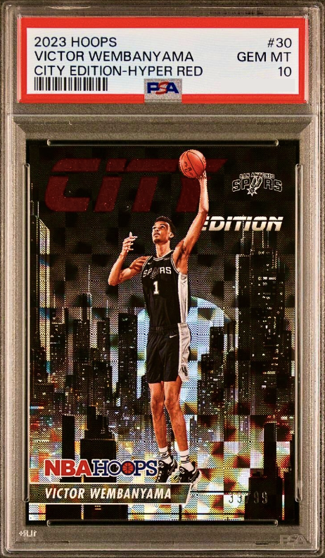 2023 Panini Hoops Basketball Hyper Red Victor Wembanyama #30 PSA 9