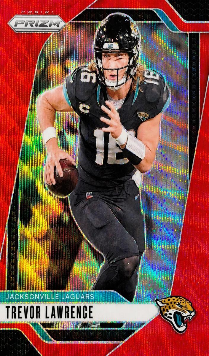 2024 Panini Prizm Football Red Wave Trevor Lawrence #129 PSA 9