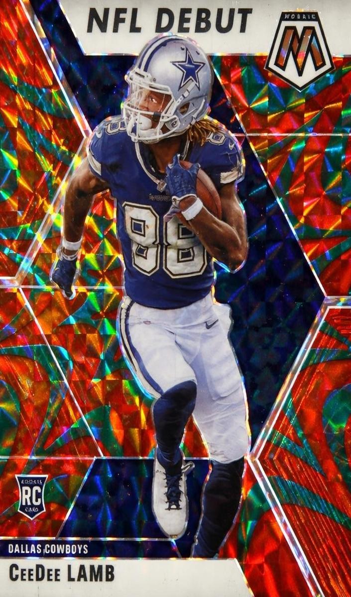 2020 Panini Mosaic Football Green Reactive Ceedee Lamb #268