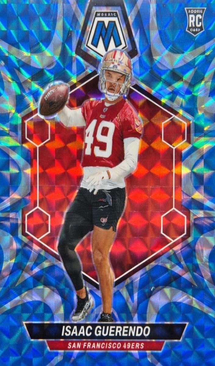 2024 Panini Mosaic Football Reactive Blue Isaac Guerendo #388 PSA 9