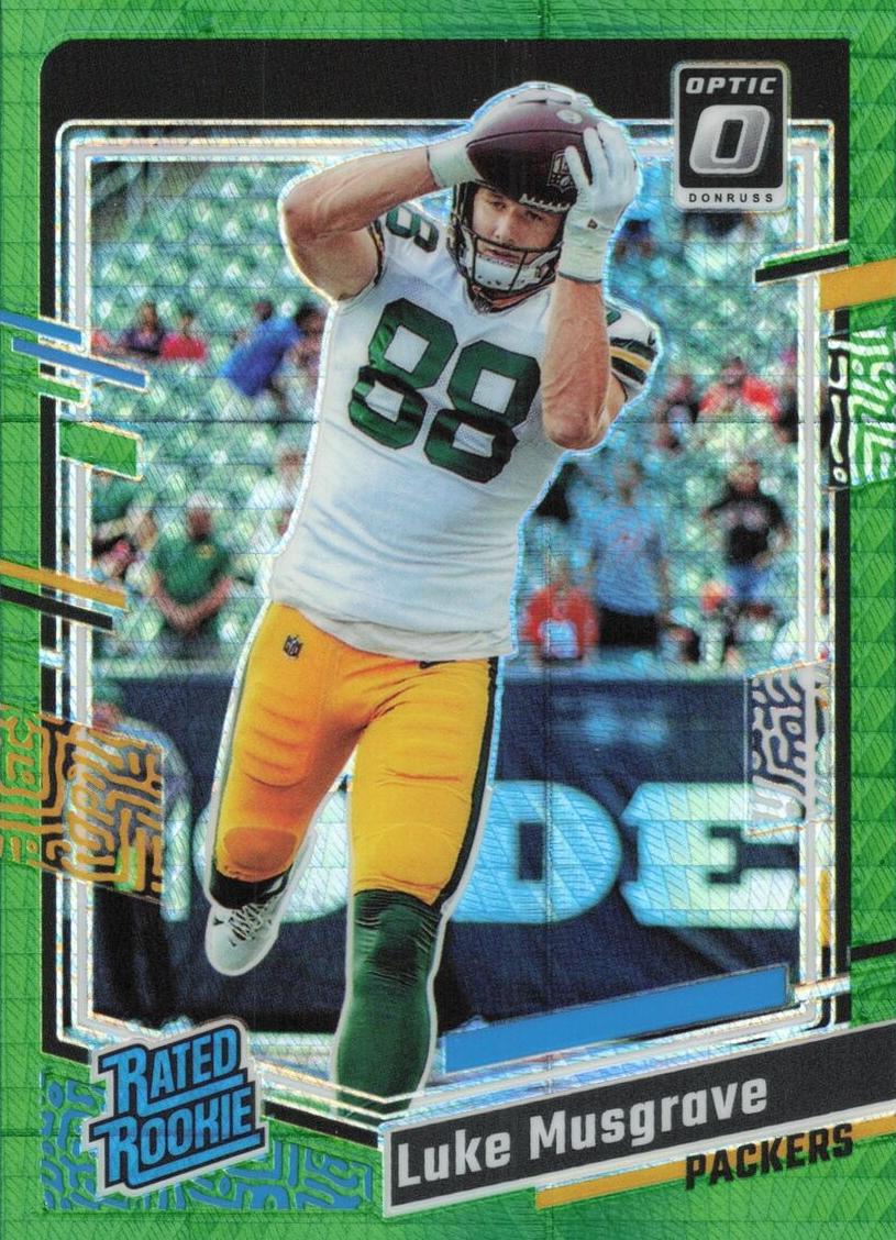 2023 Donruss Optic Football Green Hyper Luke Musgrave #241