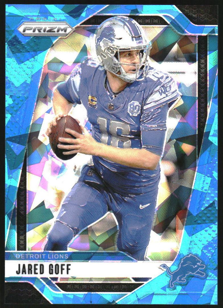 2024 Panini Prizm Football Blue Ice Jared Goff #92 PSA 10