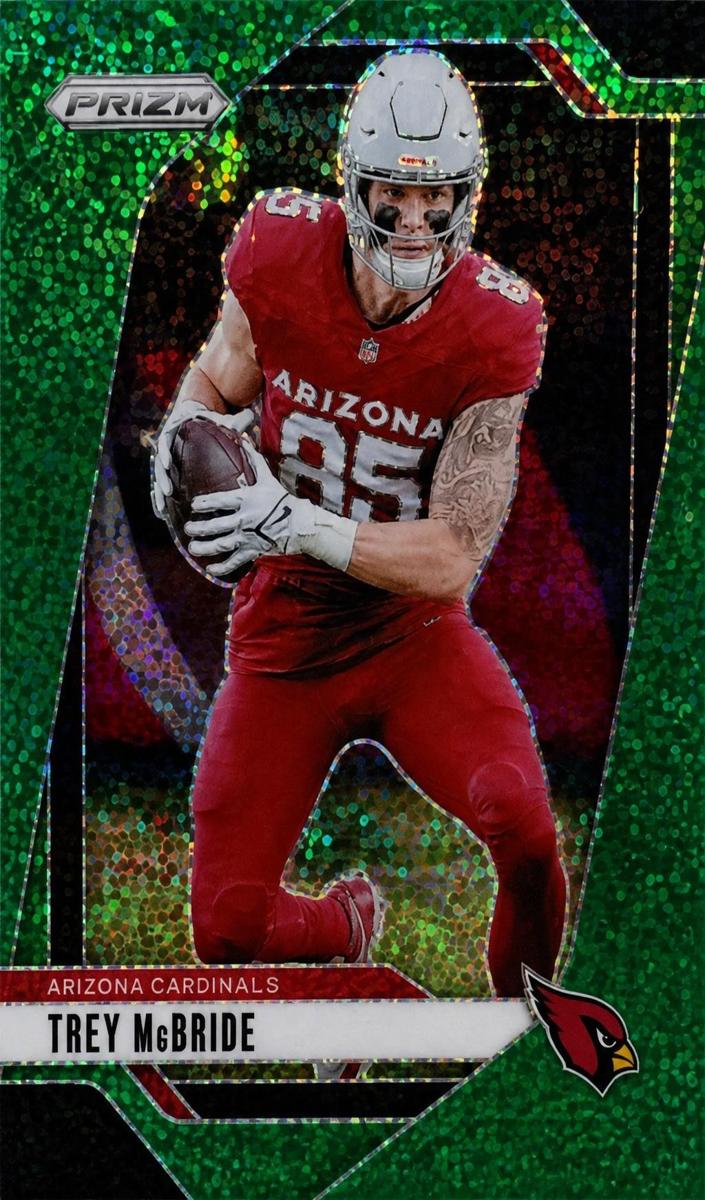 2024 Panini Prizm Football Green Sparkle Trey McBride #4