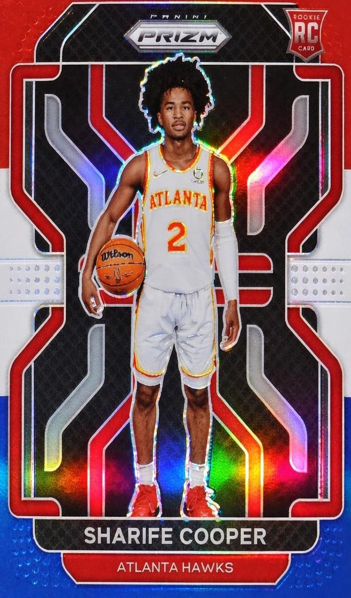 2021 Panini Prizm Basketball Prizms Red White Blue Sharife Cooper #280 PSA 9