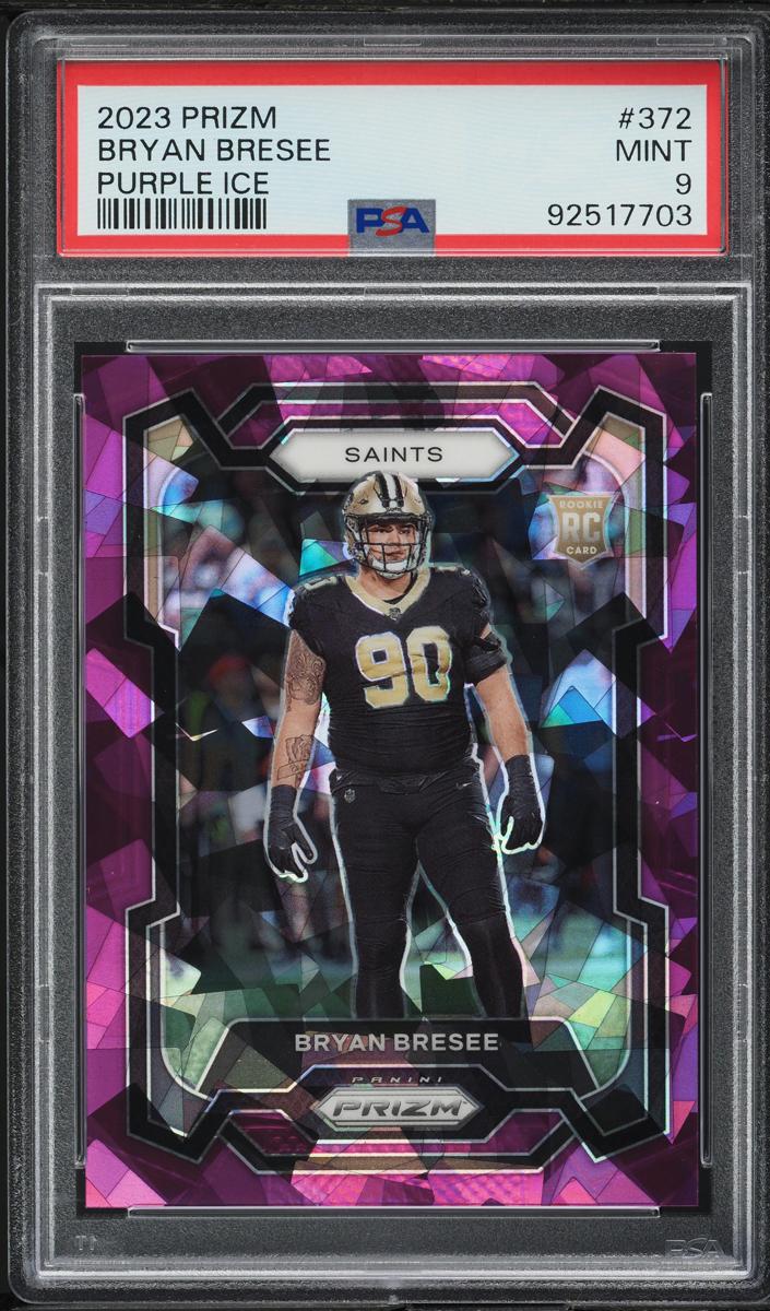 2023 Panini Prizm Football Purple Ice Bryan Bresee #372 PSA 8.5