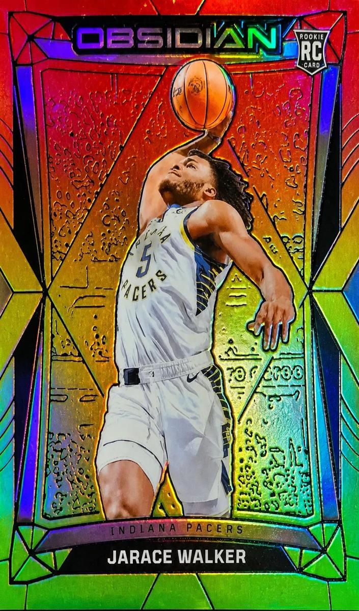 2023 Panini Obsidian Basketball Electric Etch Reggae Flood Jarace Walker #187