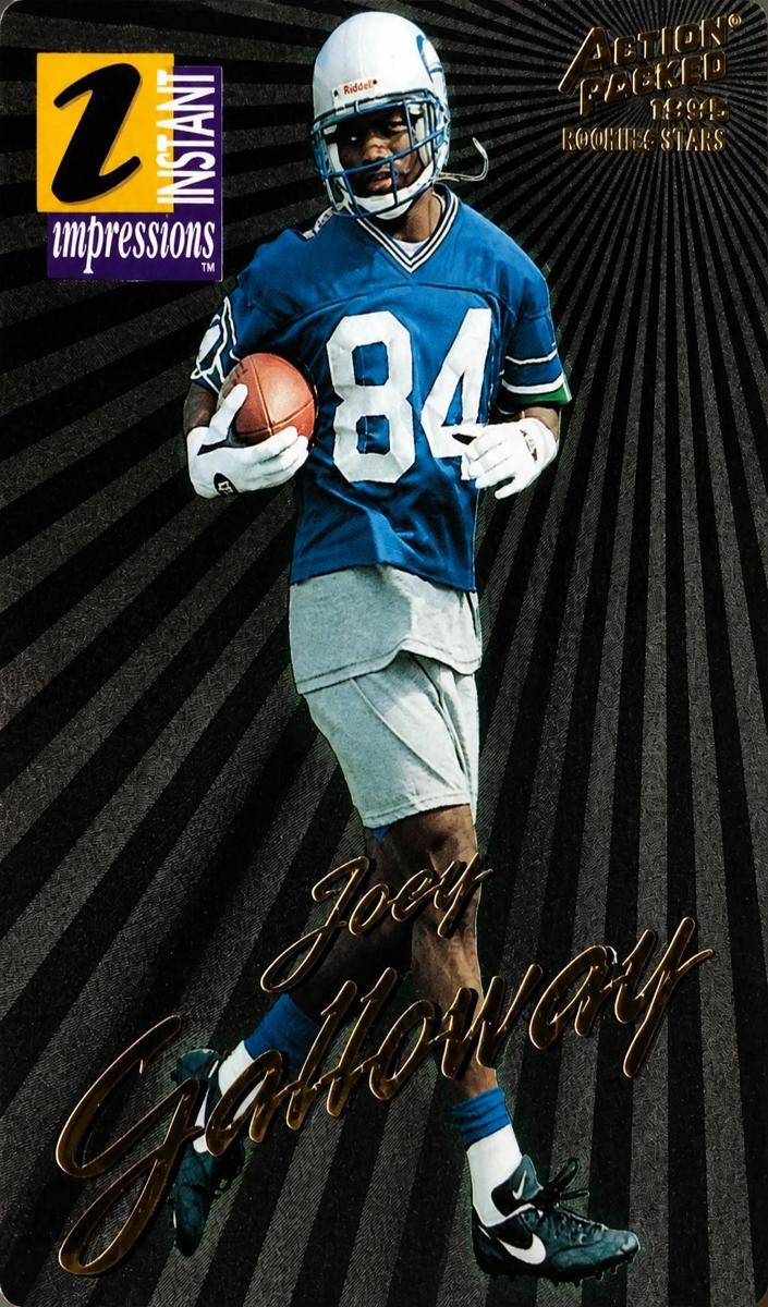 1995 Action Packed Rookies and Stars Football Joey Galloway #5