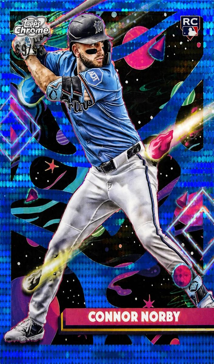 2025 Topps Cosmic Chrome Baseball Blue Moon Refractor Connor Norby #114