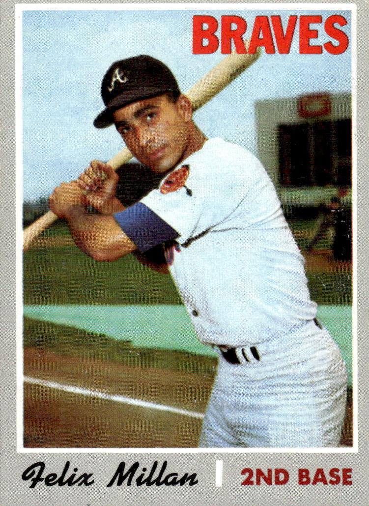 1970 Topps Baseball Felix Millan #710 PSA 9