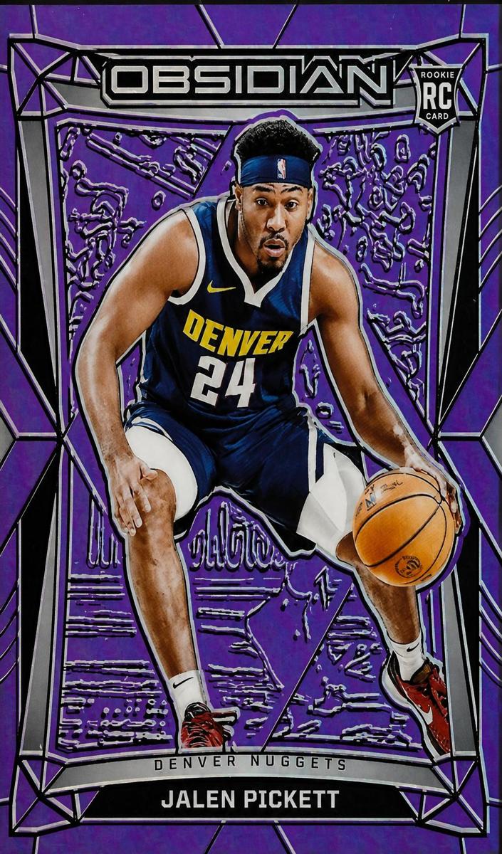 2023 Panini Obsidian Basketball Electric Etch Purple Flood Jalen Pickett #101