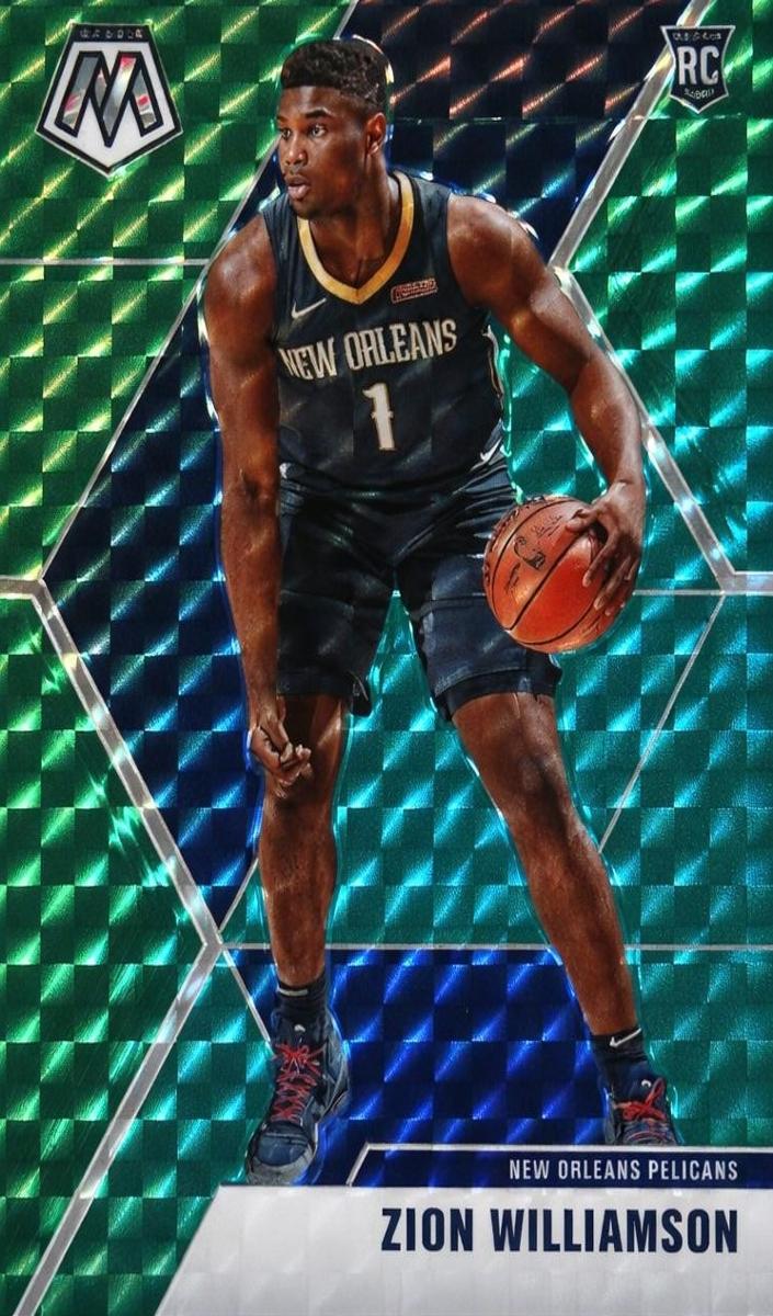 2019 Panini Mosaic Basketball Mosaic Green Zion Williamson #209 PSA 9