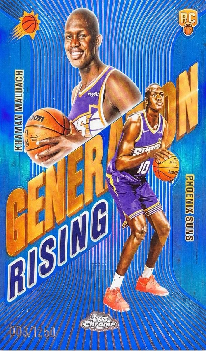 2025 Topps Chrome Basketball Blue Refractor Khaman Maluach #GR-9
