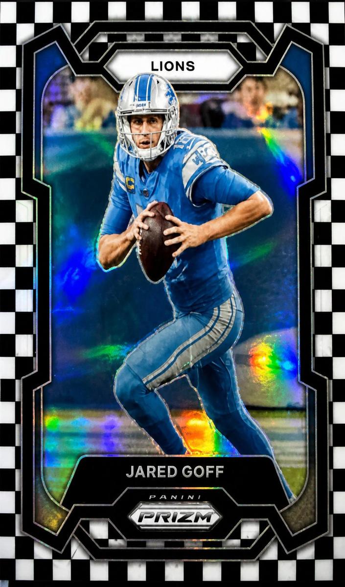 2023 Panini Prizm Football Black and White Checker Jared Goff #98
