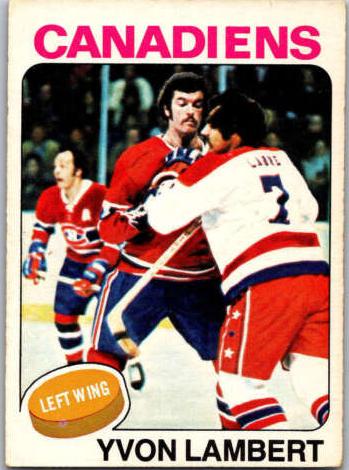 1975 O-Pee-Chee Hockey Yvon Lambert #17