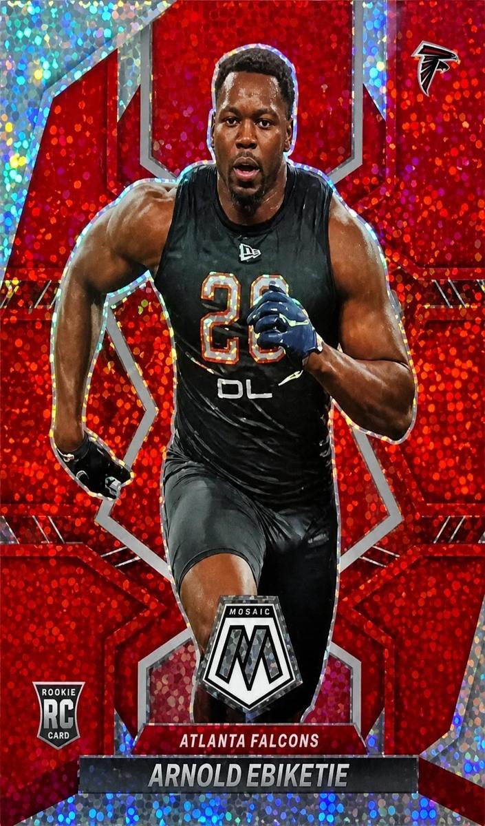 2022 Panini Mosaic Football Red Sparkle Arnold Ebiketie #383