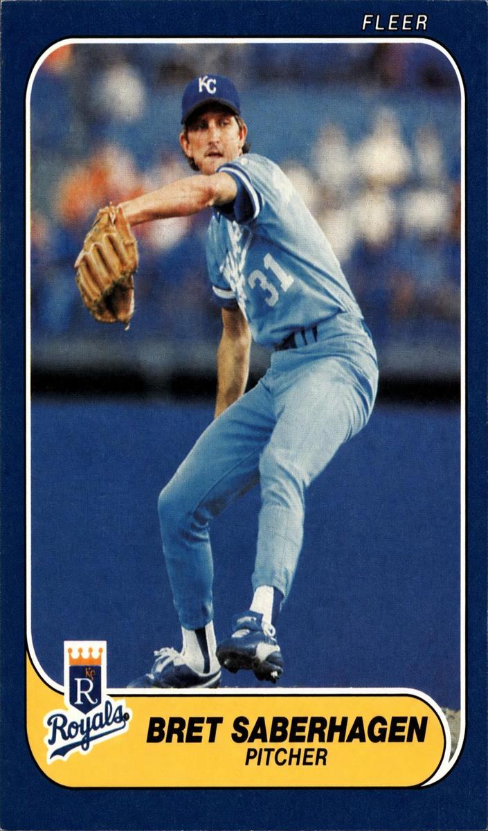 1986 Fleer Baseball Bret Saberhagen #19 PSA 9