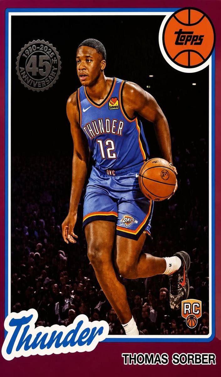 2025 Topps Basketball Pink Holo Foil Thomas Sorber #80BK-61