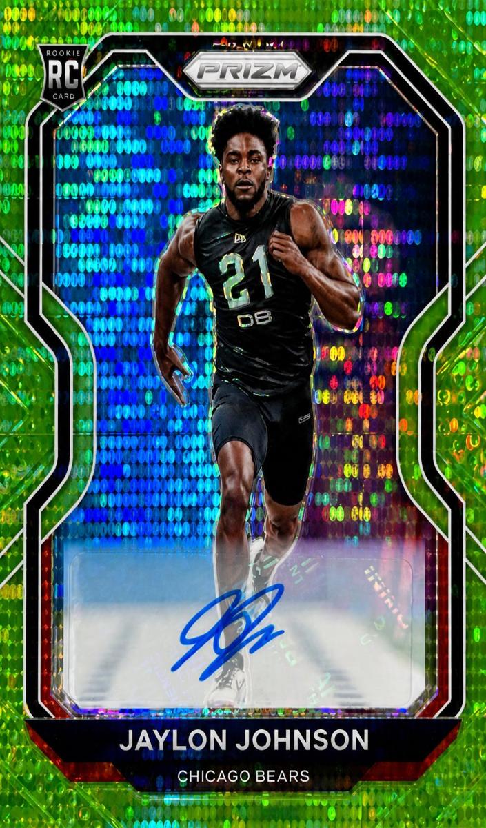 2020 Panini Prizm Football Neon Green Pulsar Prizm Jaylon Johnson #306