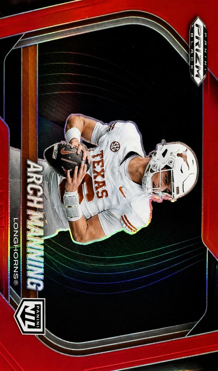 2025 Panini Prizm Black Football Red Arch Manning #197