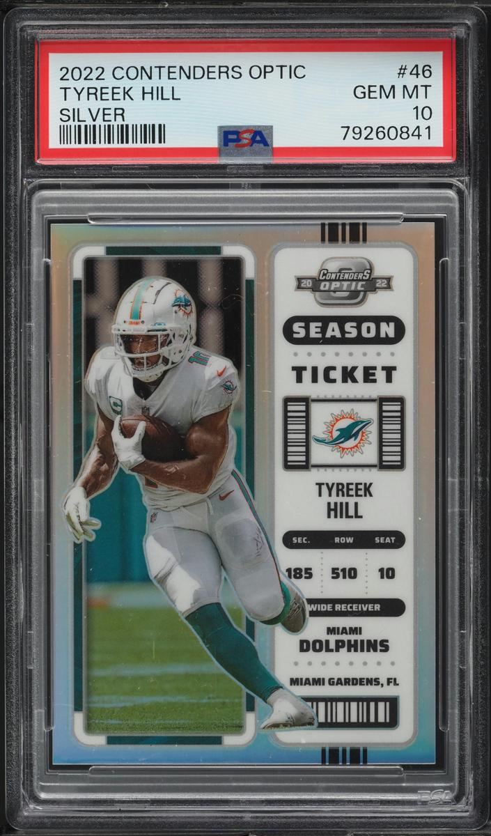2022 Panini Contenders Optic Football Silver Tyreek Hill #46 PSA 10