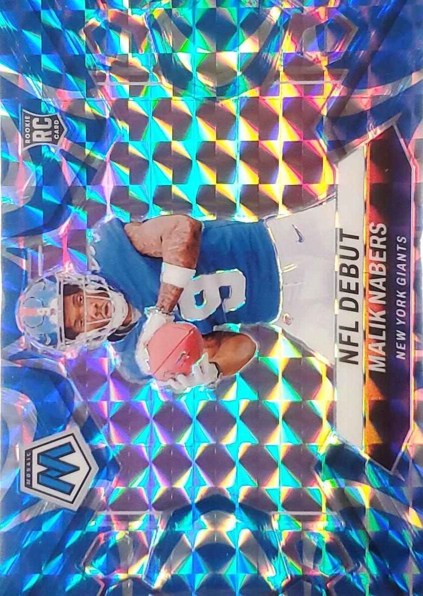 2024 Panini Mosaic Football Reactive Blue Malik Nabers #284 PSA 9