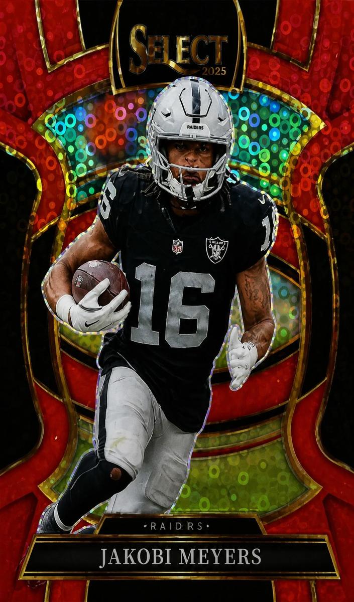 2025 Panini Select Football Red Disco Jakobi Meyers #5
