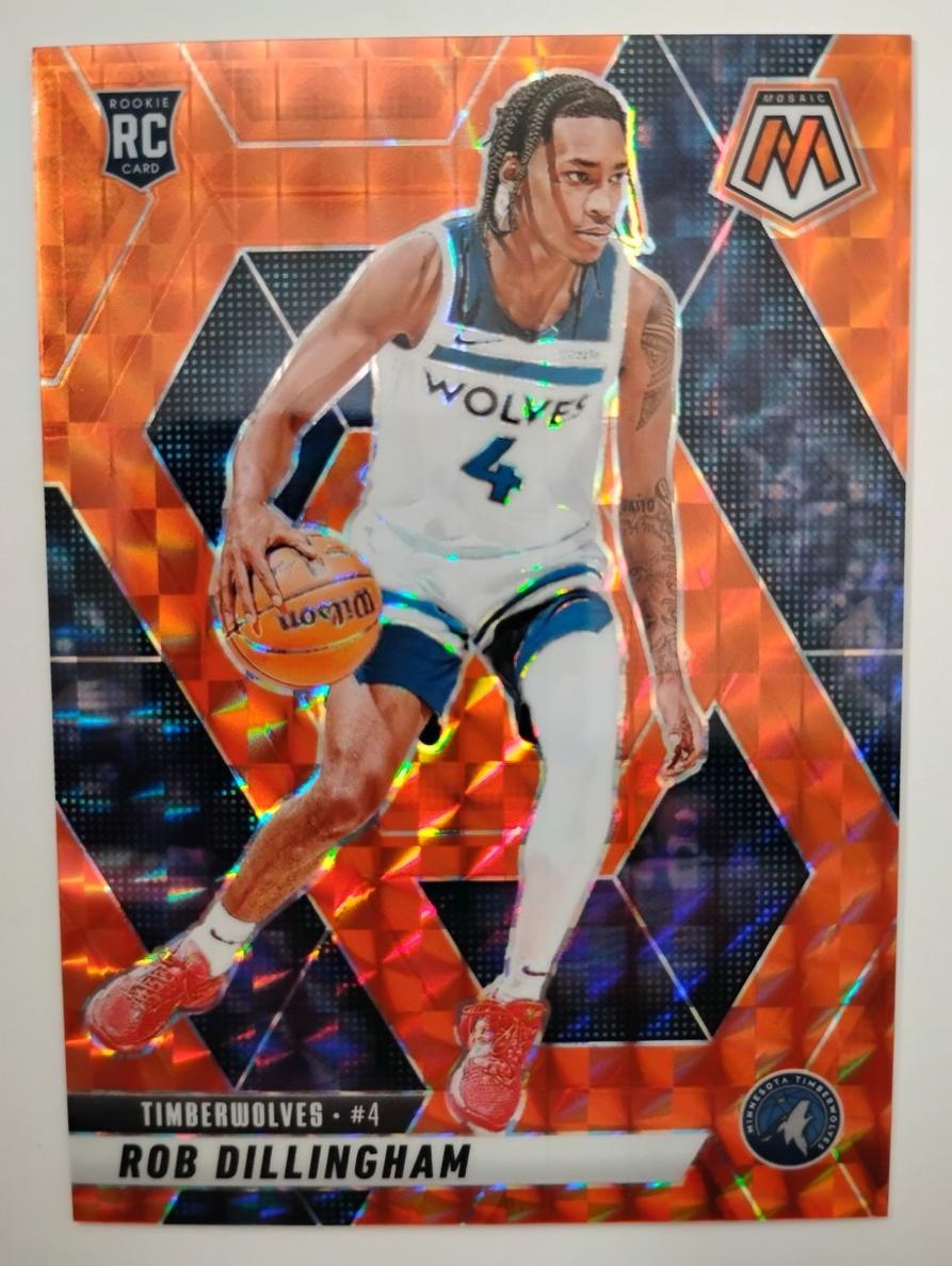 2024 Panini Mosaic Basketball Orange Rob Dillingham #218 PSA 9
