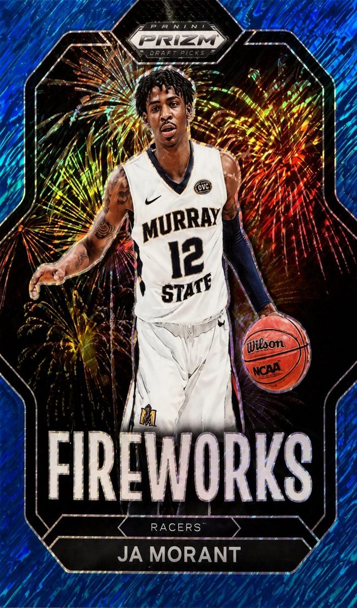 2023 Panini Prizm Draft Picks Basketball Blue Shimmer FOTL Ja Morant #18