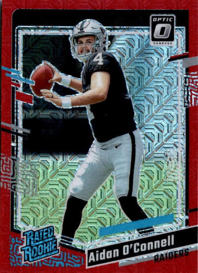 2023 Donruss Optic Football Red Mojo Aidan O'Connell #258 PSA 9
