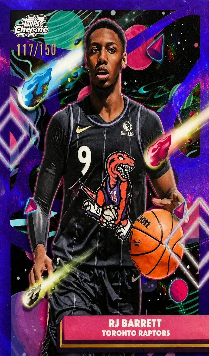 2025 Topps Cosmic Chrome Basketball Purple Nebula Refractor RJ Barrett #2