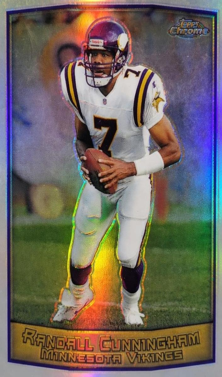 1999 Topps Chrome Football Refractor Randall Cunningham #80