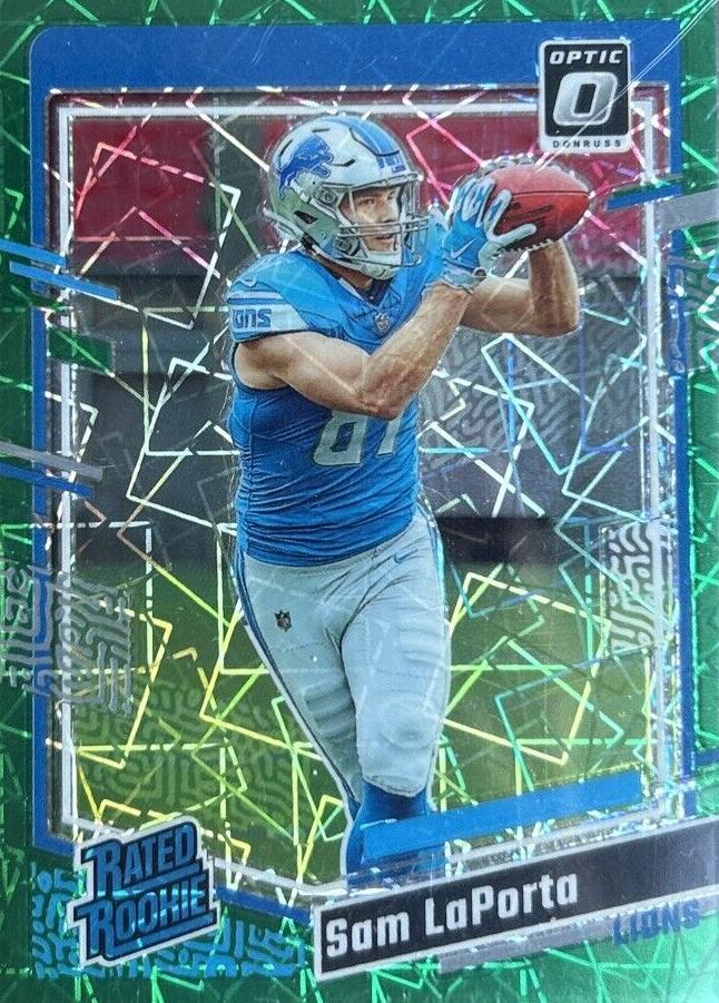 2023 Donruss Optic Football Green Velocity Sam LaPorta #237
