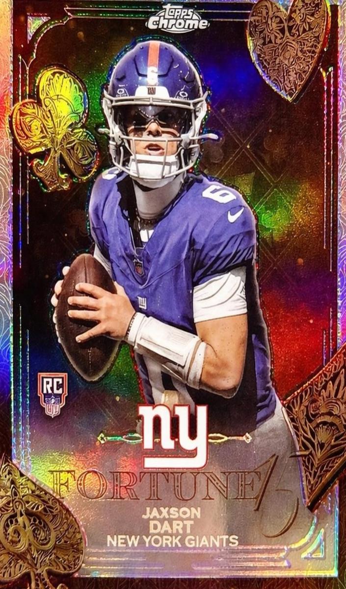 2025 Topps Chrome Football Refractor Jaxson Dart #F15-23 RAW Ungraded