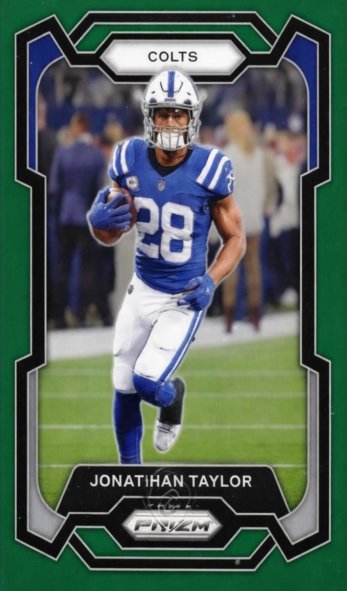 2023 Panini Prizm Football Green Jonathan Taylor #127 PSA 9