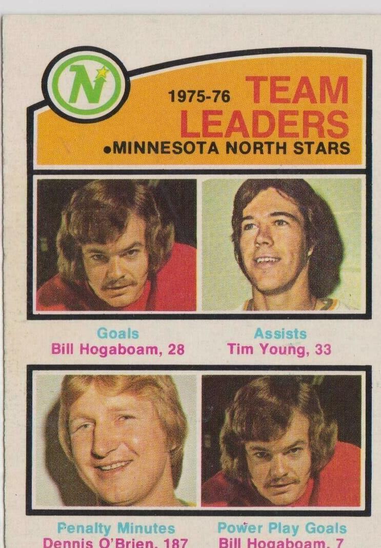 1976 O-Pee-Chee Hockey North Stars Team #387