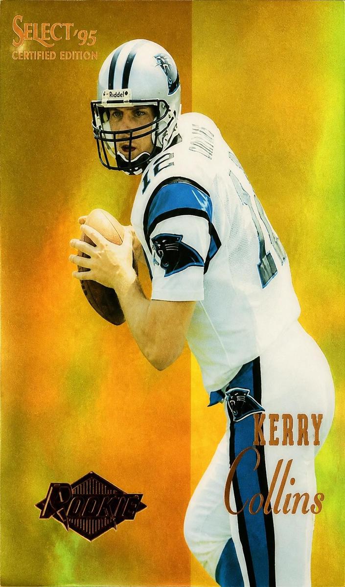 1995 Select Certified Football Mirror Gold Kerry Collins #134 BGS 8