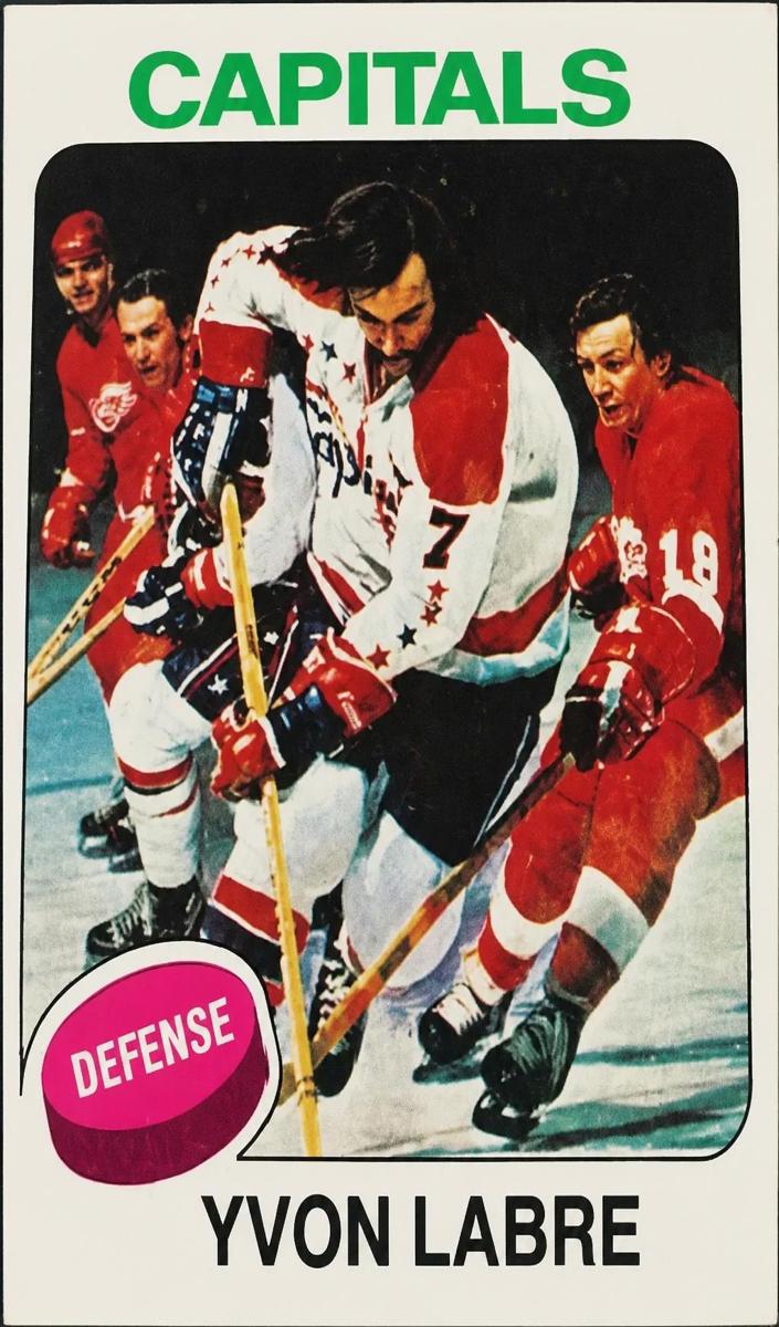 1975 Topps Hockey Yvon Labre #61 PSA 8