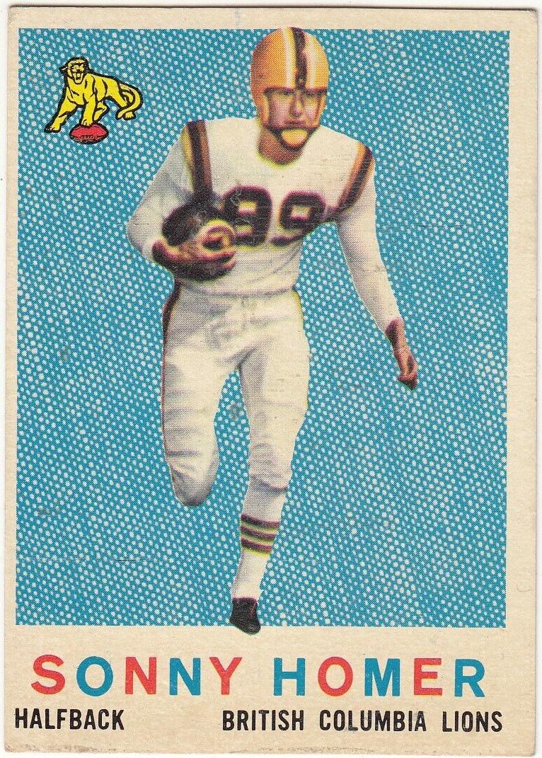 1959 Topps CFL Football Sonny Homer #13
