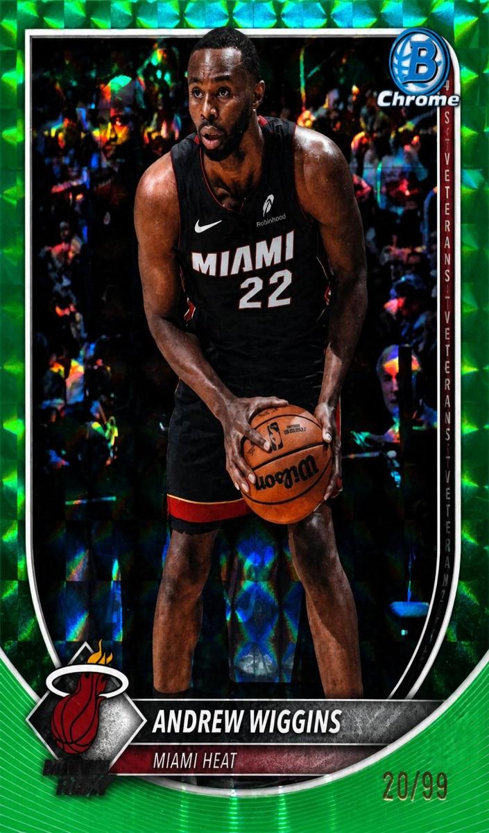 2025 Bowman Basketball Green Geometric Refractor Andrew Wiggins #BCV-170