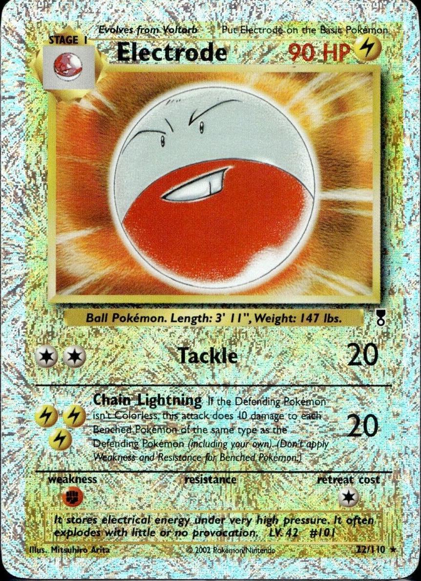 2002 Pokemon Legendary Collection Reverse Foil Electrode #22