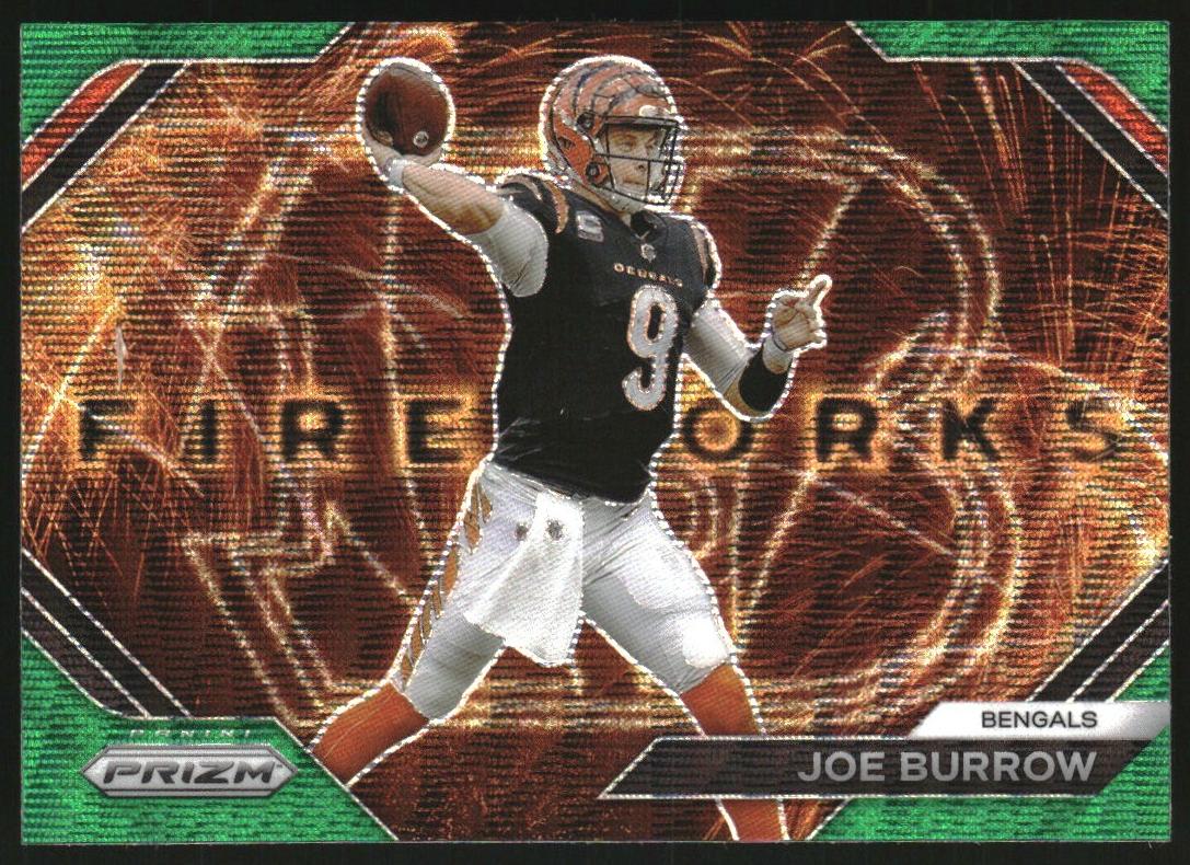 2023 Panini Prizm Football Green Wave Joe Burrow #F-8 PSA 10