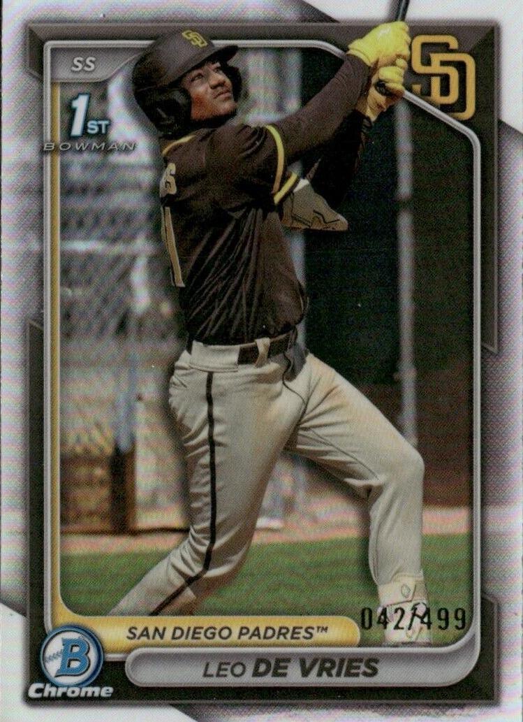2024 Bowman Chrome Prospects Baseball Refractor Leo De Vries #BCP-179