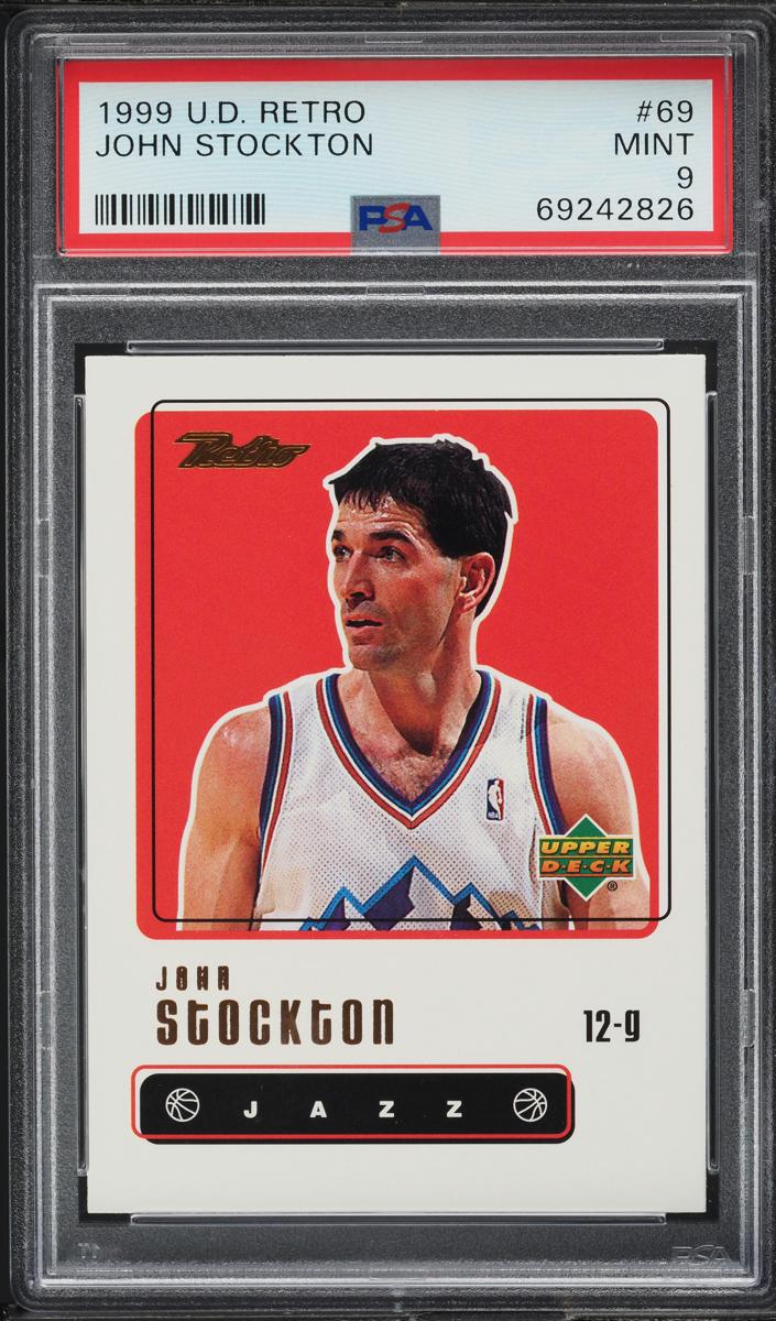 1999 Upper Deck Retro Basketball John Stockton #69 PSA 9